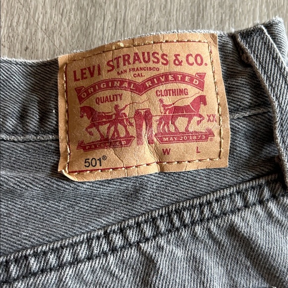 Levi's Gray Jean Shorts - Picture 5 of 14
